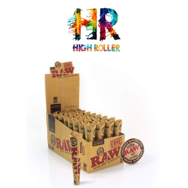 RAW Classic Cone King Size 12 Packs of 32 Cones