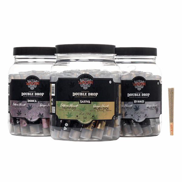 Wazabi Double Drop Exotic THC-A Flower Pre-Rolls | 1.5 Grams | 30 Count Jar